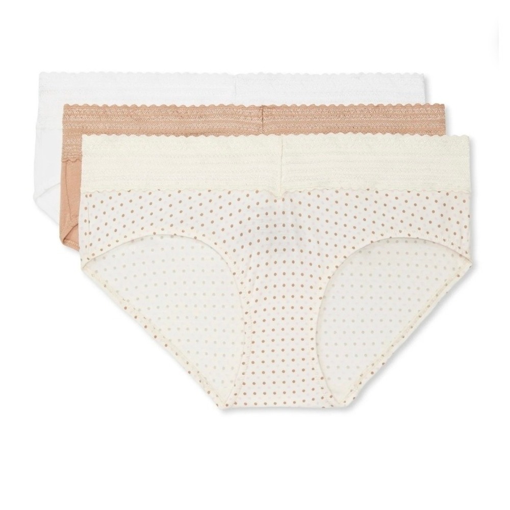 Warners Blissful Benefits,Cotton with Lace Hipster 3-pk size XXL